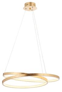 Scribble Ring Ceiling Pendant Light In Opulent Gold Leaf