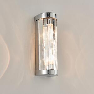 Shimmer 2 Lights Clear Crystals Wall Light In Chrome