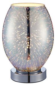 Stellar Holographic Glass Touch Table Lamp In Chrome