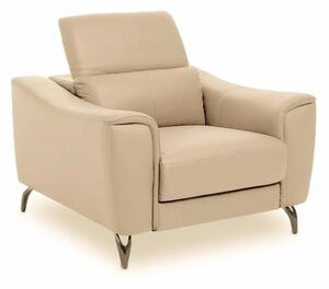 Phoenixville Faux Leather Armchair In Cream