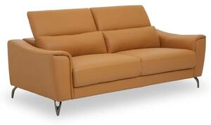 Phoenixville Faux Leather 3 Seater Sofa In Camel