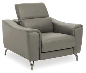 Phoenixville Faux Leather Armchair In Grey