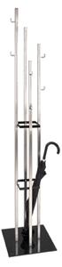 Cameron Metal Coat Stand With Black High Gloss Glass Base