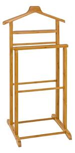 Eagar Bamboo Valet Stand With Clothes Rack In Natural