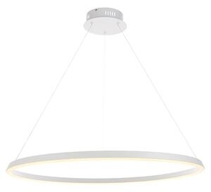 Staten LED Pendant Light In Matt White With White Diffuser