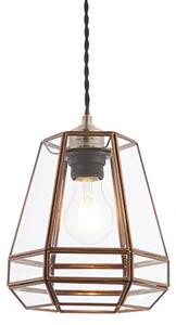 Stockheld Clear Glass Pendant Light In Antique Solid Brass