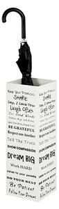 Cibecue Metal Lettering Style Umbrella Stand In White