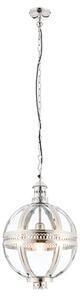 Vienna 305mm Clear Glass Pendant Light In Bright Nickel