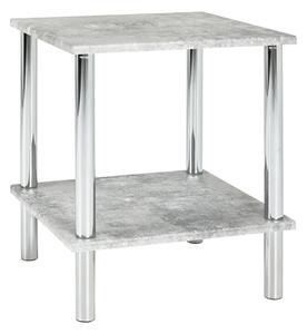 Eloy Square Wooden Side Table In Concrete Effect