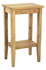 Eloy Tall Wooden Side Table In Royal Oak