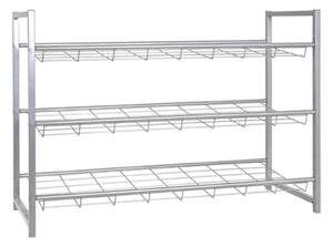 Cornville Metal 3 Shelves Shoe Storage Rack In Aluminium