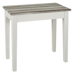 Eloy Large Wooden Side Table In White And Maritimo Pine