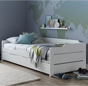 Copella Wooden Single Guest Day Bed With Trundle In White