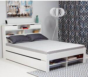 Fabio Wooden Double Bed With 2 Drawers In White