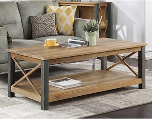 Nebura Wooden Extra Large Coffee Table In Reclaimed Wood