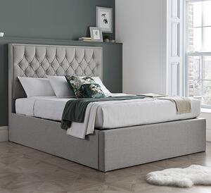 Wilson Fabric Ottoman Storage King Size Bed In Grey