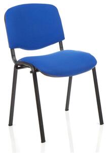 Marisa Blue Fabric Office Chair In Black Frame Without Arms