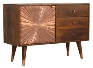 Manila Wooden Sideboard In Chestnut And Copper