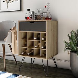 Catoosa Wooden Drinks Serving Trolley In Natural