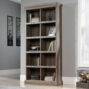 Batesville Wooden Bookcase With 10 Shelves In Salt Oak