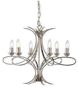 Penn 6 Lights Pendant Light In Polished Nickel