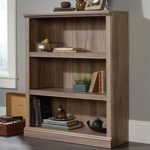 Batesville Wooden Bookcase With 3 Shelves In Salt Oak