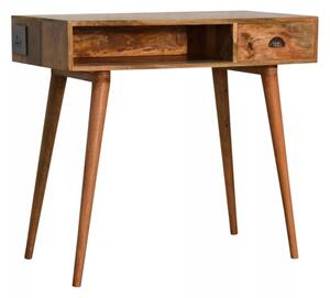 Ouzel Wooden Study Desk In Oak Ish With Cable access