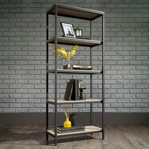 Indio Wooden Bookcase With 4 Shelves In Charter Oak