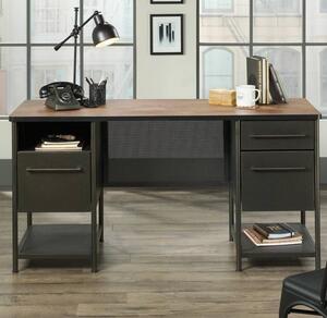 Beckley Wooden Laptop Desk In Black And Vintage Oak