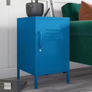 Cerritos Metal Side Table With 1 Door In Blue