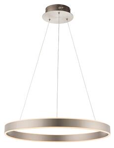 Gen LED Ring Pendant Light In Matt Nickel With Frosted Diffuser