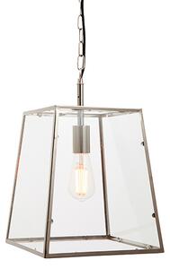 Hurst 1 Light Clear Glass Pendant Light In Bright Nickel