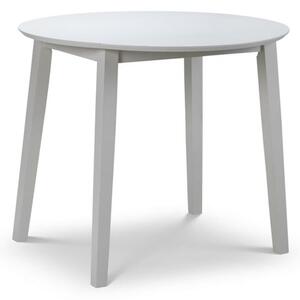 Calista Round Drop-Leaf Wooden Dining Table In Grey