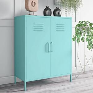 Cerritos Metal Narrow Storage Cabinet With 2 Doors In Spearmint