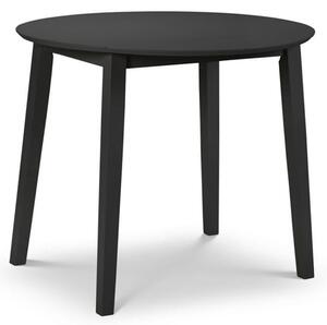 Calista Round Drop-Leaf Wooden Dining Table In Black