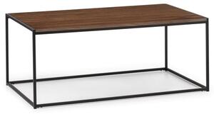 Tacita Rectangular Wooden Coffee Table In Walnut