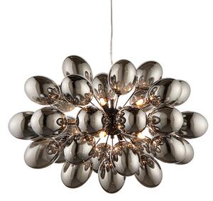 Infinity 8 Lights Electro Glass Pendant Light In Black Chrome