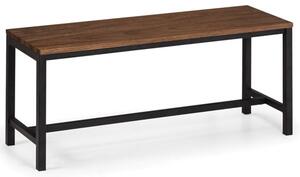 Tacita Rectangular Wooden Dining Bench In Walnut