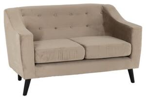 Arabella Velvet Fabric 2 Seater Sofa In Oyster