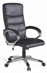 Havard Faux Leather Home And Office Chair In Black