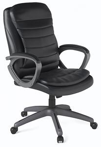 Mortlake Faux Leather Home And Office Chair In Black