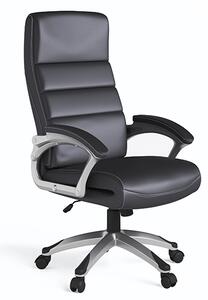 Romsey Faux Leather Home And Office Chair In Black