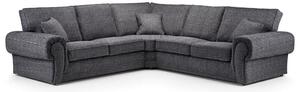 Walcott Fabric Corner Sofa Large In Grey