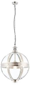 Vienna 410mm Clear Glass Pendant Light In Bright Nickel