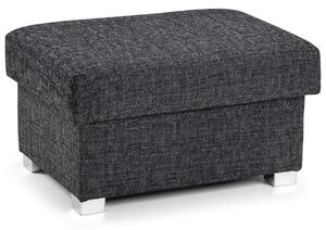 Walcott Fabric Foot Stool In Grey