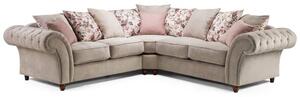 Rima Fabric Large Corner Sofa In Beige