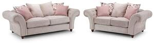 Rima Fabric 3+2 Seater Sofa Set In Beige