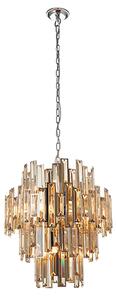 Viviana 12 Lights Crystal Pendant Light In Polished Chrome