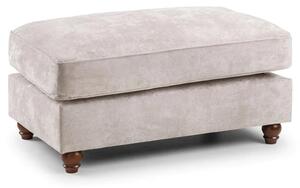 Rima Fabric Foot Stool In Beige