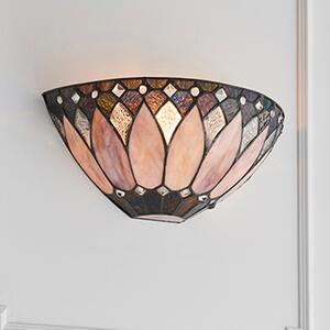 Brooklyn Tiffany Glass Wall Light In Dark Bronze